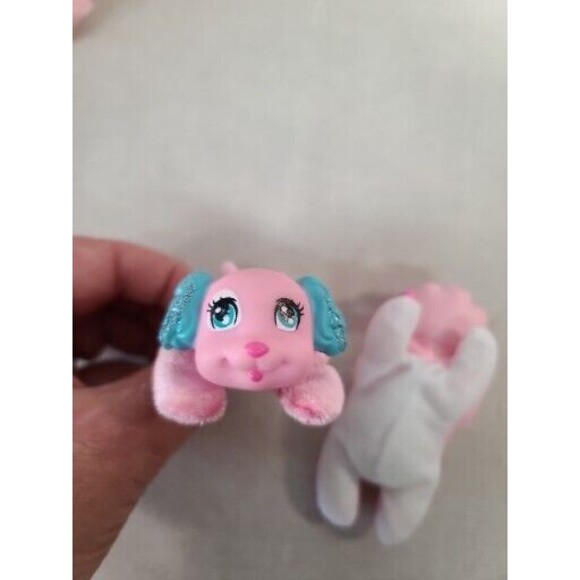 Puppy Surprise Pink and White Mom and Two Puppies Pups Stuffed Animal Plush Toy - Picture 7 of 8